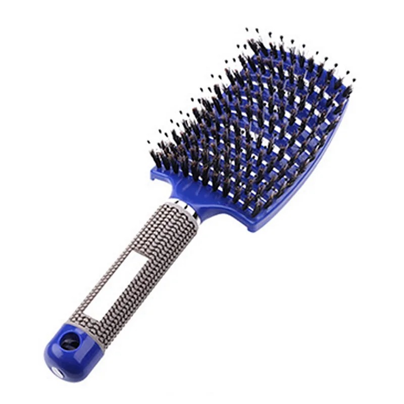 Hair Scalp Massage Comb Girls Hairbrush Bristle Nylon Women Wet Curly Detangle Hair Brush for Salon Hairdressing Styling Tools