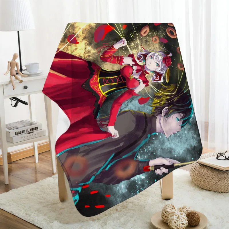 Musife Custom Takt Op Destiny Anime Blanket Super Soft Warm Flannel Fabric Blanket For Couch Throw Travel Adult Blanket