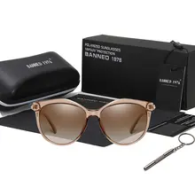 Luxury polarized women's round sunglasses #2