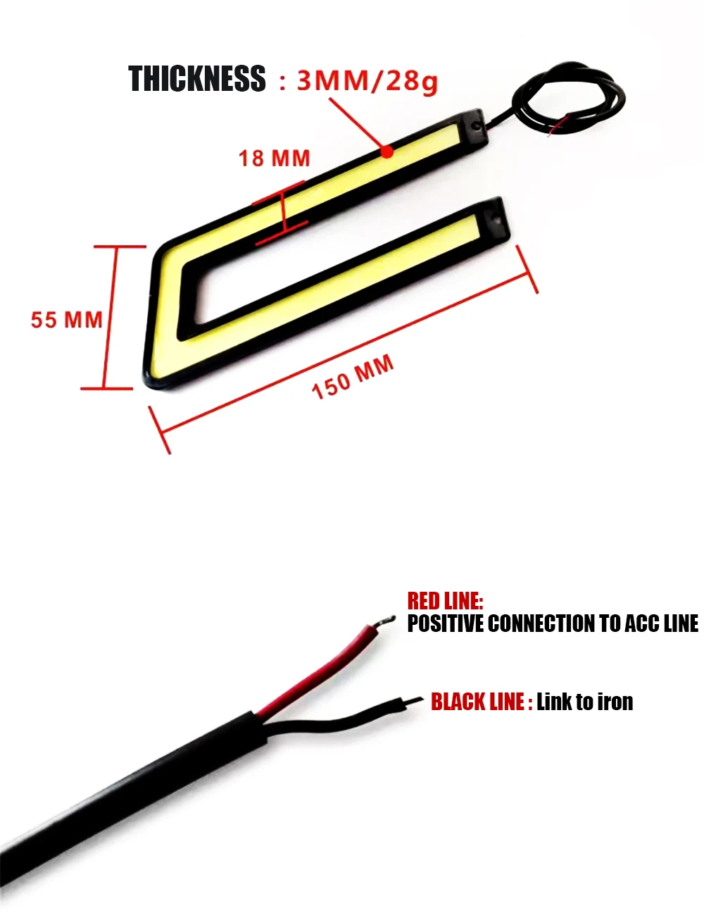 Per Fiat Ducato Citroen relè Peugeot Boxer luci di marcia diurna camper DRL accessori auto parti interne luci a Led per auto