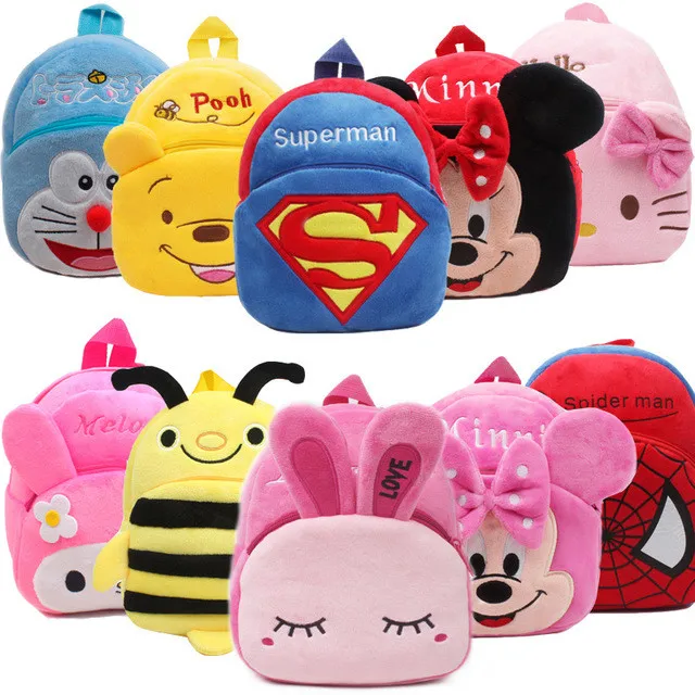 Cute Cartoon Plush Shoulder Backpack School Bag Kindergarten Boy Girl Student Satchel Children Gift Lovely Mochila Playing Bag