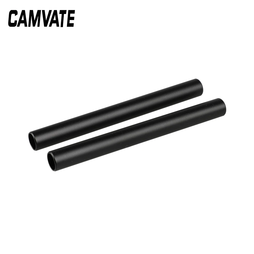 CAMVATE 2PCS Aluminum Standard 15mm M12 Rod (150mm Long) For DSLR Shoulder Rig/Camera Cages/Matte Box/Follow Focus/Monitor Cages