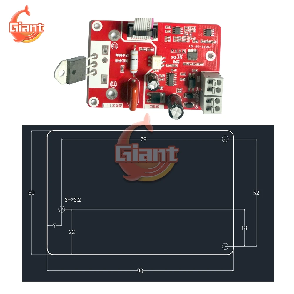 NY-D02 Double Pulse Encoder Spot Welding Machine Time Digit Module Control Panel Plate Adjustable Current Controller 40A 100A