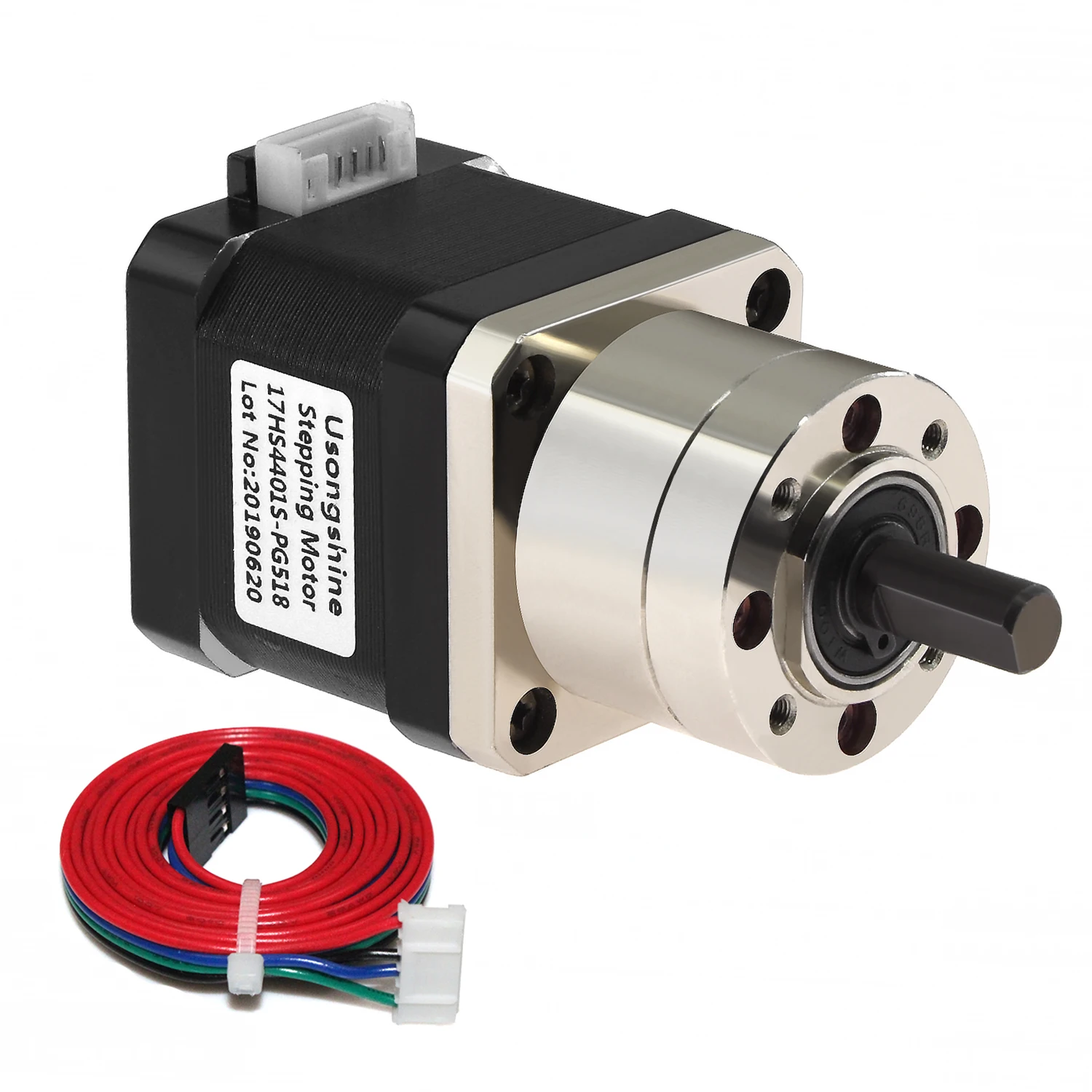 Usongshine Nema17 Stepper Motor 17HS4401S-PG518 1.68A 42 Motor Extruder Gear Stepper Motor Ratio 5.18:1 Planetary Gearbox