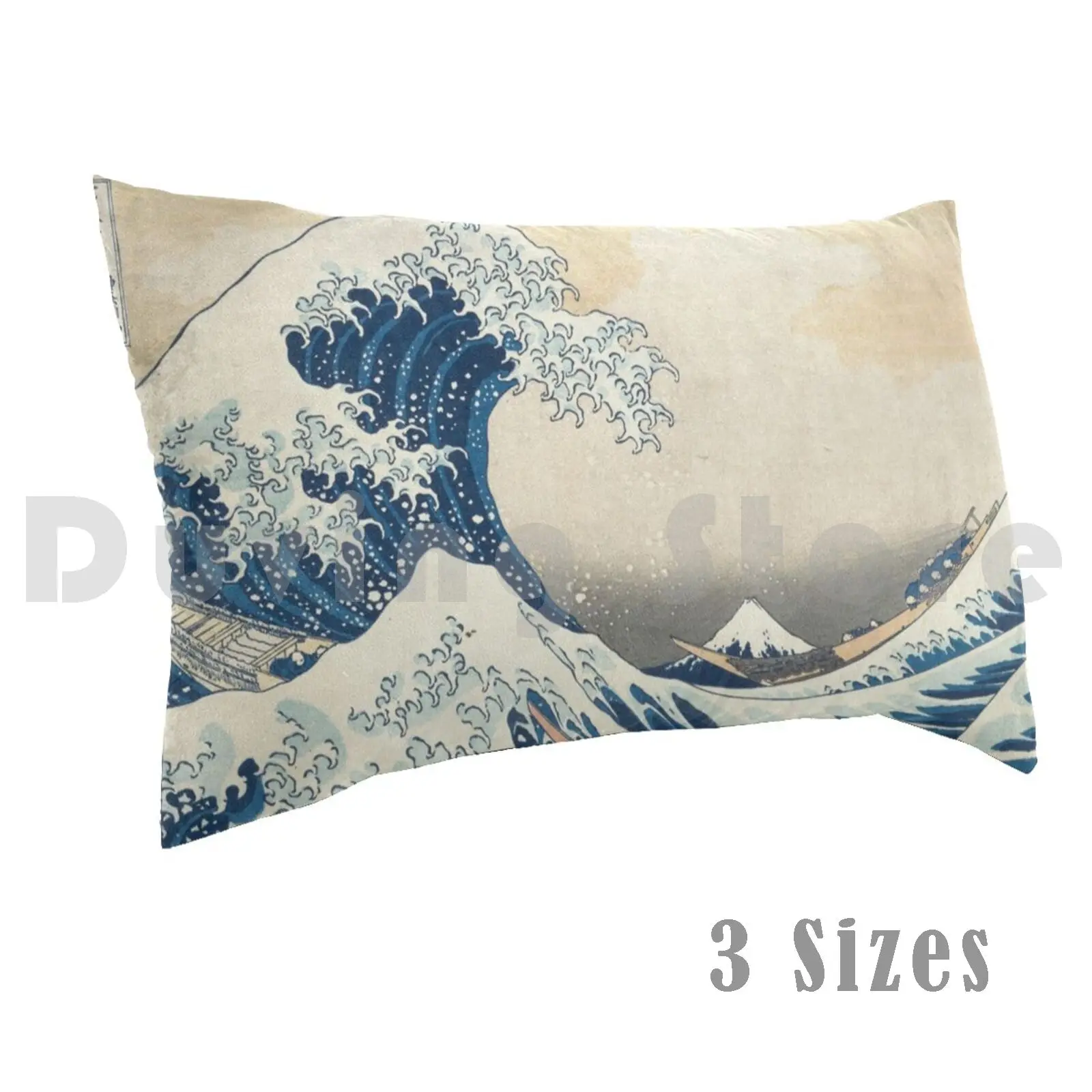 Funda de almohada The Great Wave Of Kanagawa impresa 50x75 Wave Board Japón Tsunami japonés Kanagawa Water