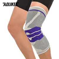 AOLIKES 1PCS Basketball Support Silicon Padded Kneepad Knee Pads Support Brace Meniscus Patella Protector Sports Safety Protect
