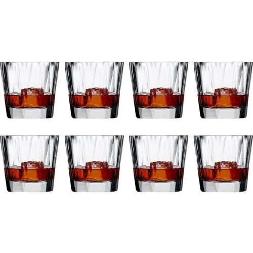 Pasabahce Nude With Logo Crystal Hemingway 8li Whisky Cup Set