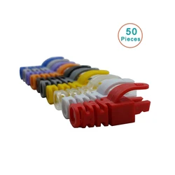 50pcs RJ45 protector for Connector grasp Lan RJ45 Plug Ethernet Network Cable Strain Relief  RJ45 Plugs Protector