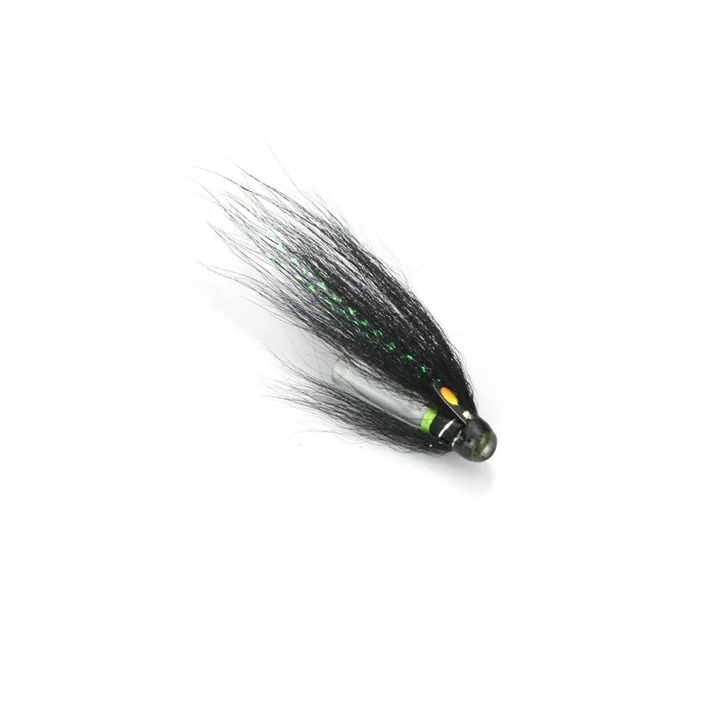 Riffle Hitch Green Butt Tube Fly Salmon Sea Trout Flies Plastic Tubes (8-pack)