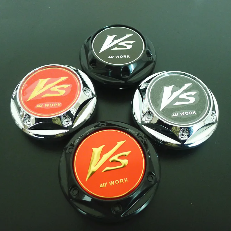 

4pcs 68mm For VS W Work Car Wheel Center Hub Caps Car Styling Emblem Badge Logo Rims Cover 45mm Stickers Accessories