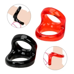 Strapon Penis Rings for Men, Chastity Jos Scrotum Stretcher, Sex Toys, Retard d'éjaculation, Cock Ring, Lock 7.0