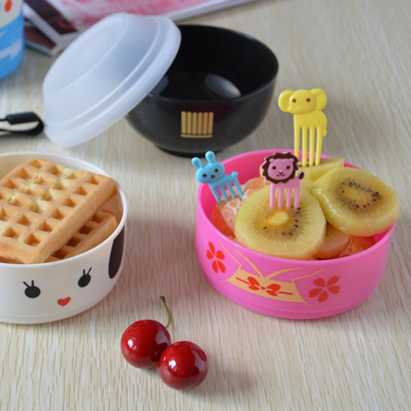 Cartoon Double-layer Lunch Box for Kids Microwaved To Heat Student Portable Lunch Box Fruit Box Children Snack Food Container