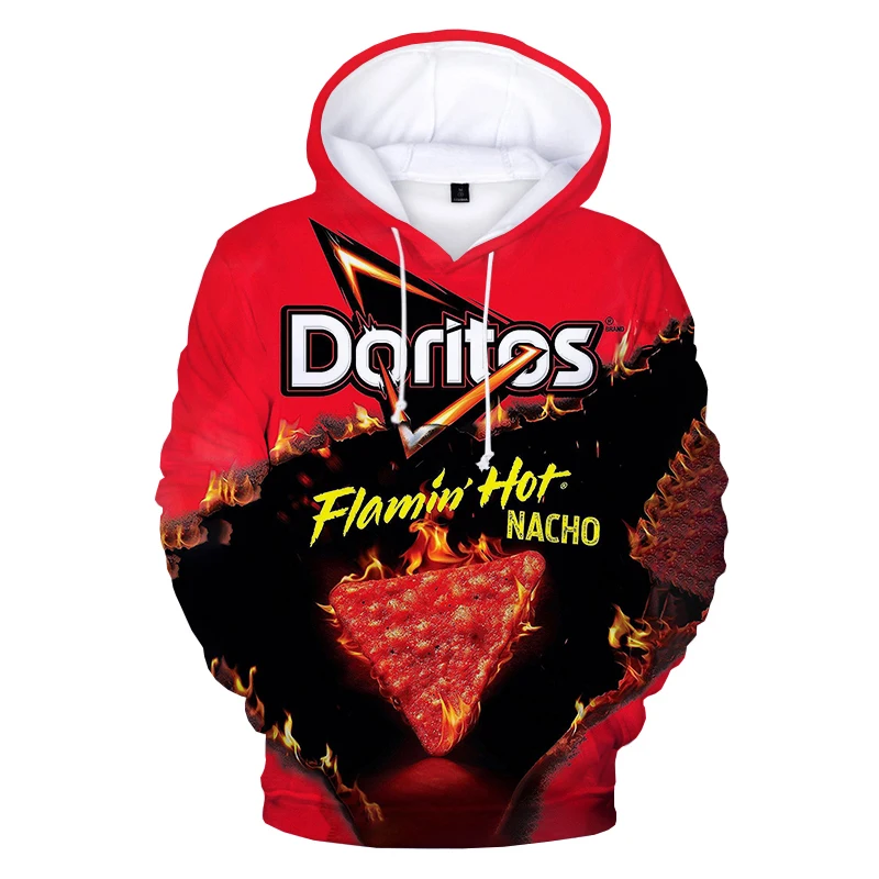 New Fashion Noodles Potato Chips Men Clothes 3D Food Print Harajuku Streetwear Hoodie Sweatshirts Unisex Autumn Casual Hoodies