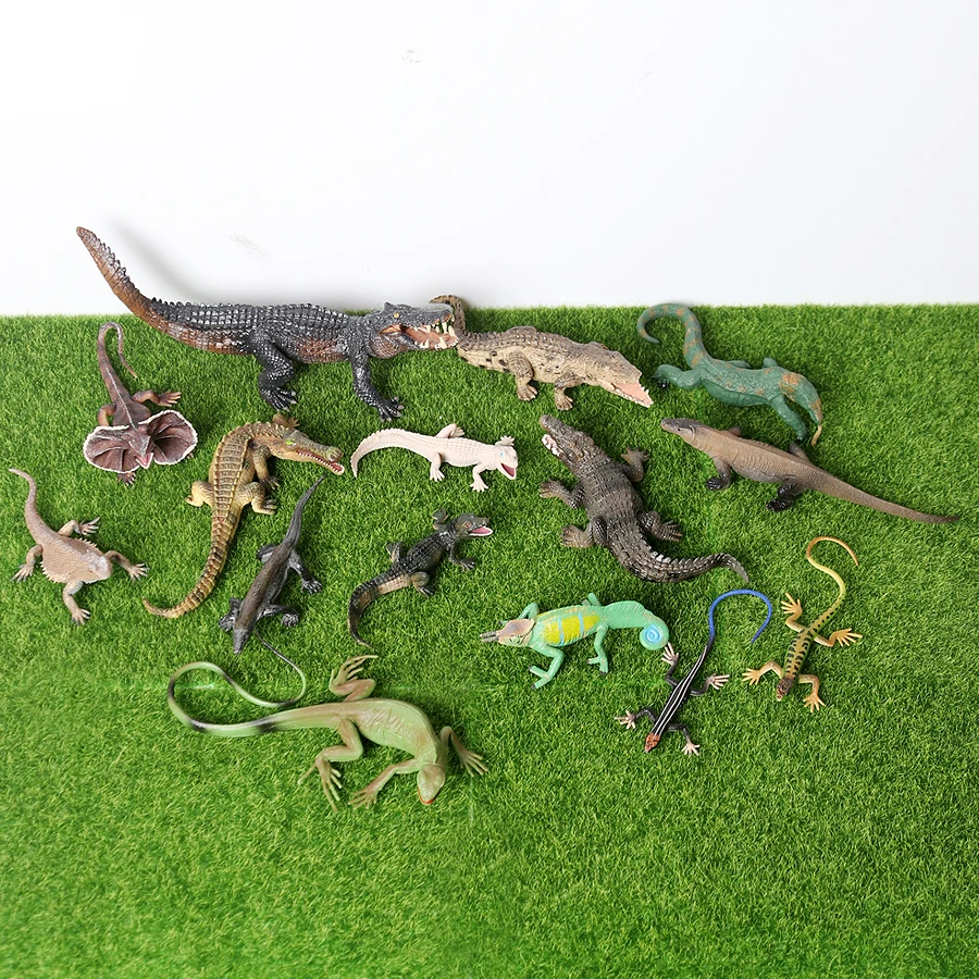 Realistic Lizard,komodo dragon,crocodile,Chameleon Amphibians Toy Animal Model Figures for Collection Science Educational toys