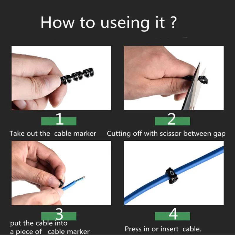 EC-0 EC-1 EC-2 EC-3 Cable Markerwire marker Number 0 to 9 Cable Size 1.5 sqmm yellow Colored PVC markers valued package