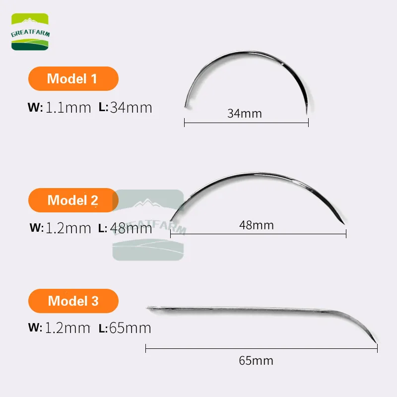 Veterinary medical suture needle Suture Surgical suture needle Veterinary instrument Pig cattle sheep pet Curved needle External