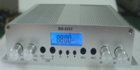 25W FM  stereo PLL broadcast transmitter  88MHz-108MHz, 2 MIC Input  2audio inputs  1 earphone output