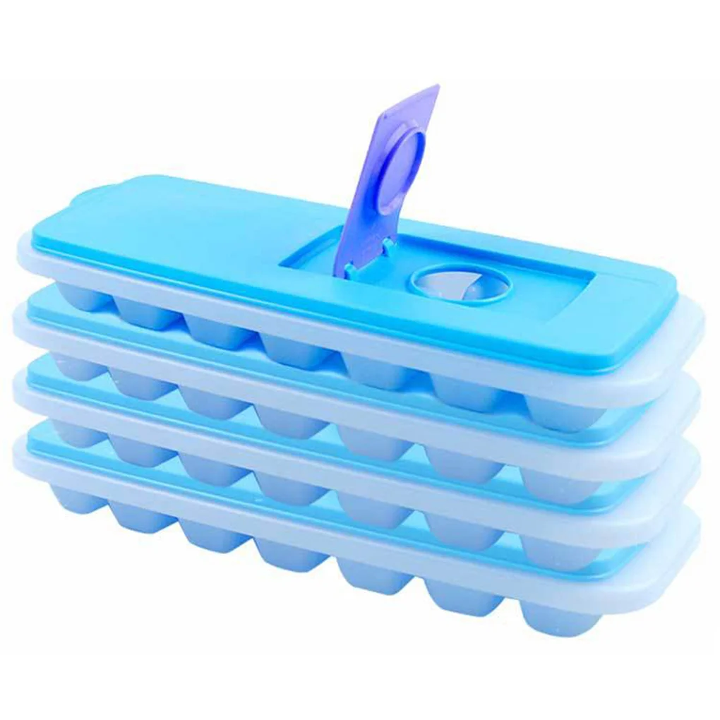 

1pcs Ice Mold Stackable Ice Cube Tray DIY Ice Box Plastic Drinks Mould With Lid Kitchen Ice Cube Mold Bakeware Utensil