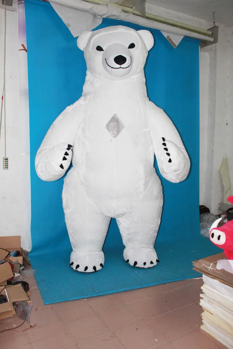 New Hot Inflatable Polar Bear Costume Cosplay Cloth For Advertising 3M Tall Customize For Adult Suitable For 1.7m To 1.8m