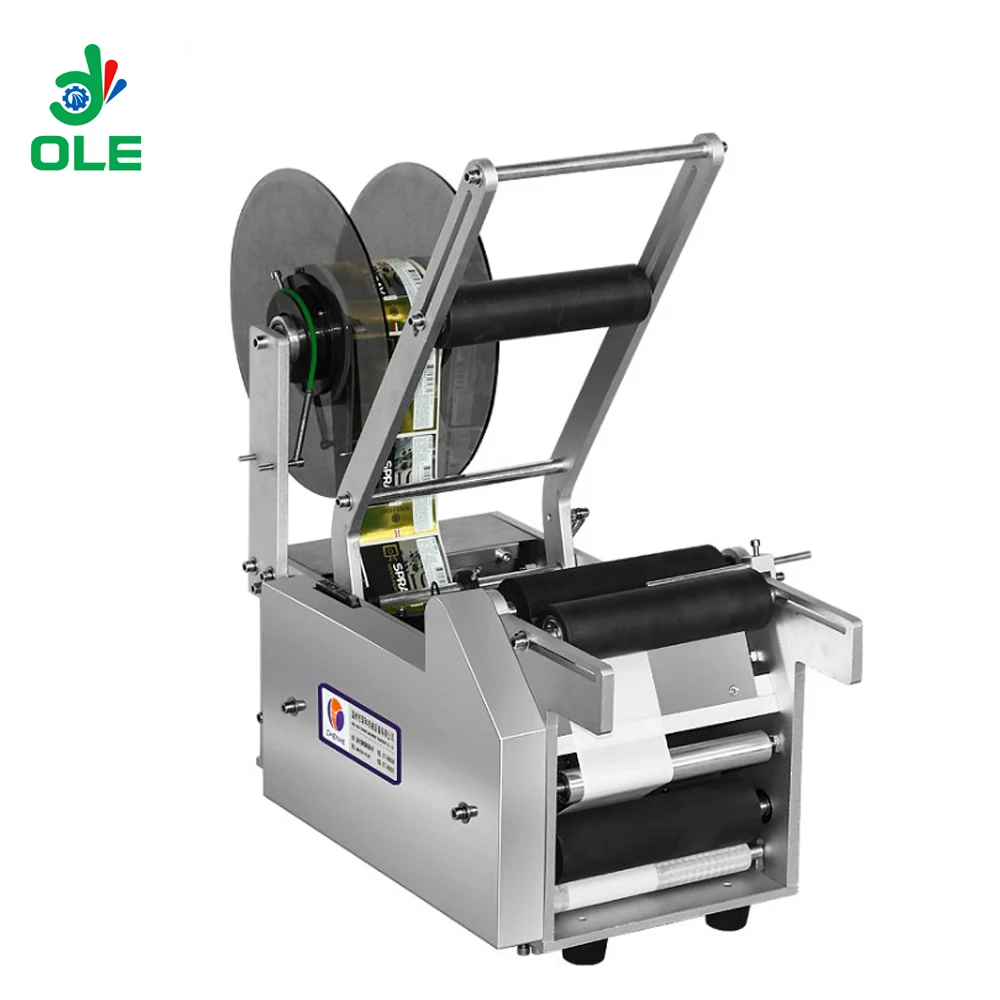 Настольная этикетировочная машина для этикеток. Этикетировочная машина для круглых бутылок.