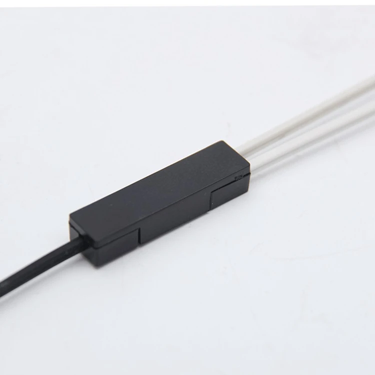 Leather cable splitter 1 minute 2 double core splitter black white brand new leather line one minute two fiber optic splitter