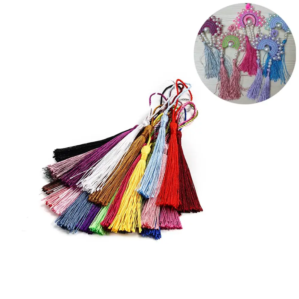 100pcs/lot Low Price Hanging Rope 70mm Silk Tassel for Diy Earrings Necklaces Jewelry Long Fringe Pendant Finding Accessories