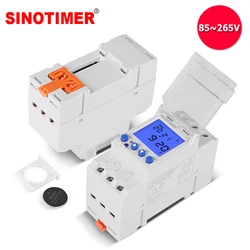 Tm920akl eletrônico 3 em 1 digital 7 dias programável temporizador interruptor com função de contagem regressiva pluse din trilho relé de tempo 85-265vac