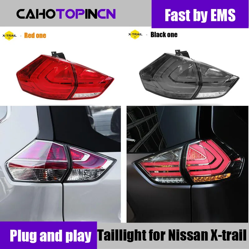 

Tail Lights For Nissan X-trail Xtrail Rogue 2014 - 2019 Led Taillight Fog lamp Rear Lamp DRL+ Brake + Park + Signal lights