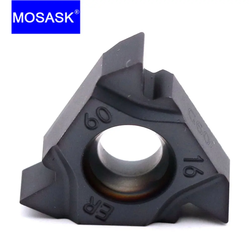 Imagem -06 - Mosask 10 Pcs 16er 22er Zp10 Métrica de Processamento de Rosca Externa de Carboneto de Tungstênio Threading Inserções