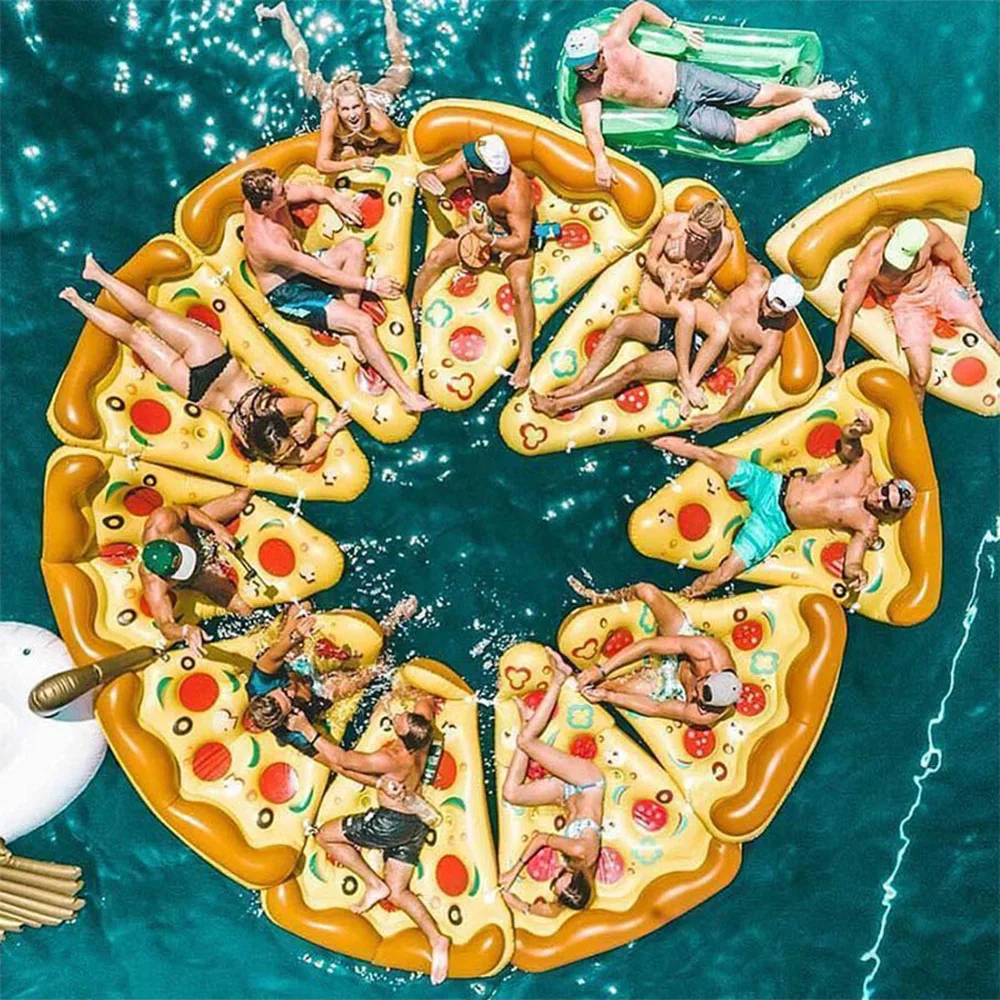 Pizza Floating Row Water Magic Carpet Swimming Pool Floating Bed Swimming Air Cushion Beach Party Supplies outdoor pools бассейн