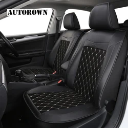 AUTOROWN Luxury PU Leather Car Seat Cover for Toyota Subaru Honda Hyundai Kia Lada BMW Universal Automobile Covers Waterproof