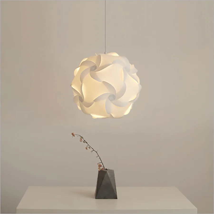 Modern Creative IQ DIY Puzzle Light Nordic Pendant Lamp Shade Decoration Chandelier Hanging Lighting Home Accessories