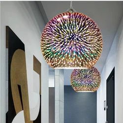 Modern LED Pendant Light Nordic Glass Ball Hanging Lighting Fixture Living Dining Kitchen Indoor Decoration Bar lighting Lamp