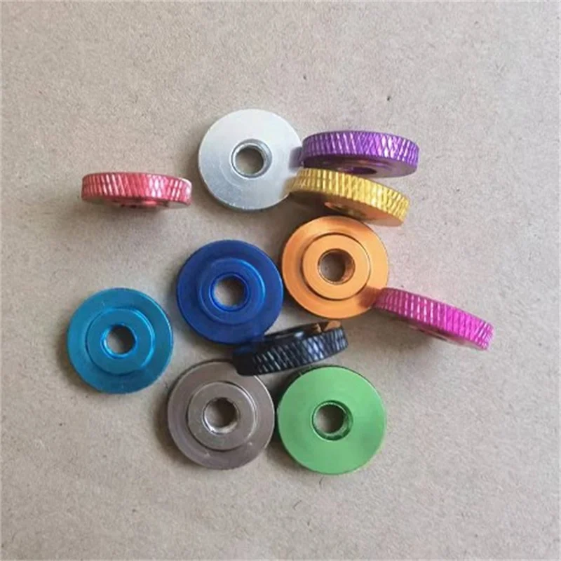 5-10pcs  M3 M4 M5 M6 m8 Colourful small step Aluminum hand tighten thumb nut