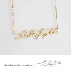 Handwriting Necklace Custom Necklaces Personalized Name Necklaces Jewelry Personality Letter Necklaces A Person’s Handwriting