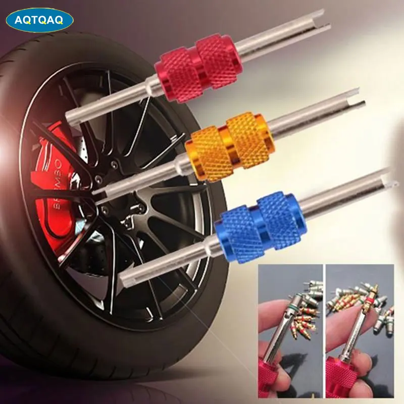 AQTQAQ 1Pcs Car Tire Valve Stem Core Remover  Tool Installer Repair Tool