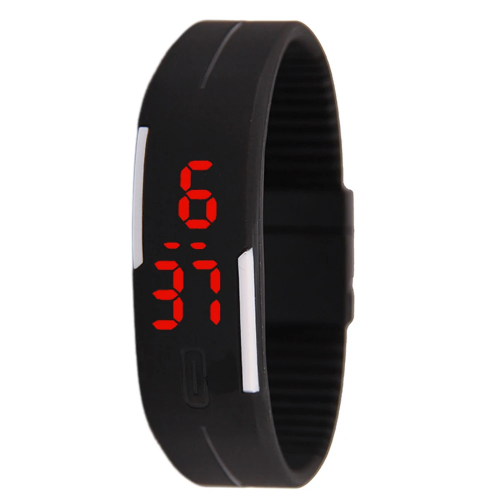 Reloj de pulsera Digital para niño y niña, pulsera deportiva fina con pantalla LED, hora y fecha, regalo para estudiantes