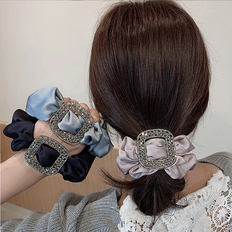 Silk Large Intestine Hair Ring Sen Tie Head Rope Female Temperament Tie Hair Rope Internet Celebrities Elegant Rubber Band