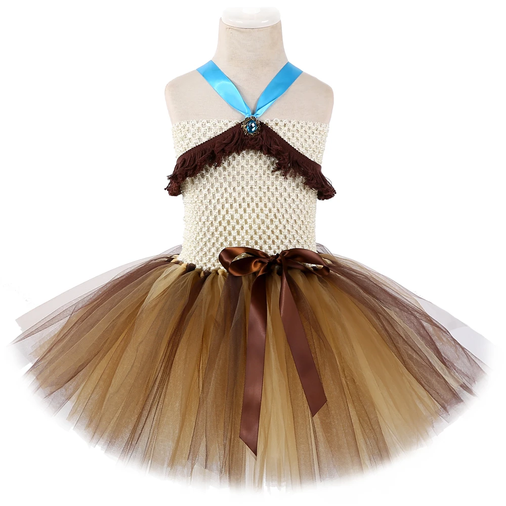 Indian Princess Costume for Girls Tassels Tutu Dress Children Halloween Costumes for Kids Girl Birthday Party Dresses Clothes