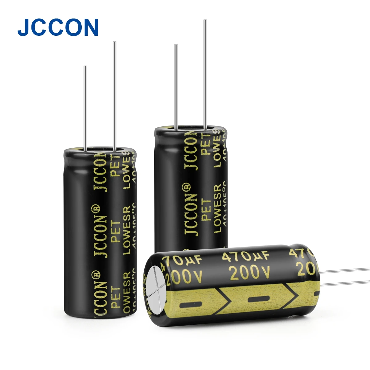 JCCON-condensador electrónico de aluminio, 5 piezas, 25V, 35V, 50V, 63V, 100V, 160V, 200V, 250V, 450 UF, 470UF, 680UF, baja frecuencia UHigh ESR