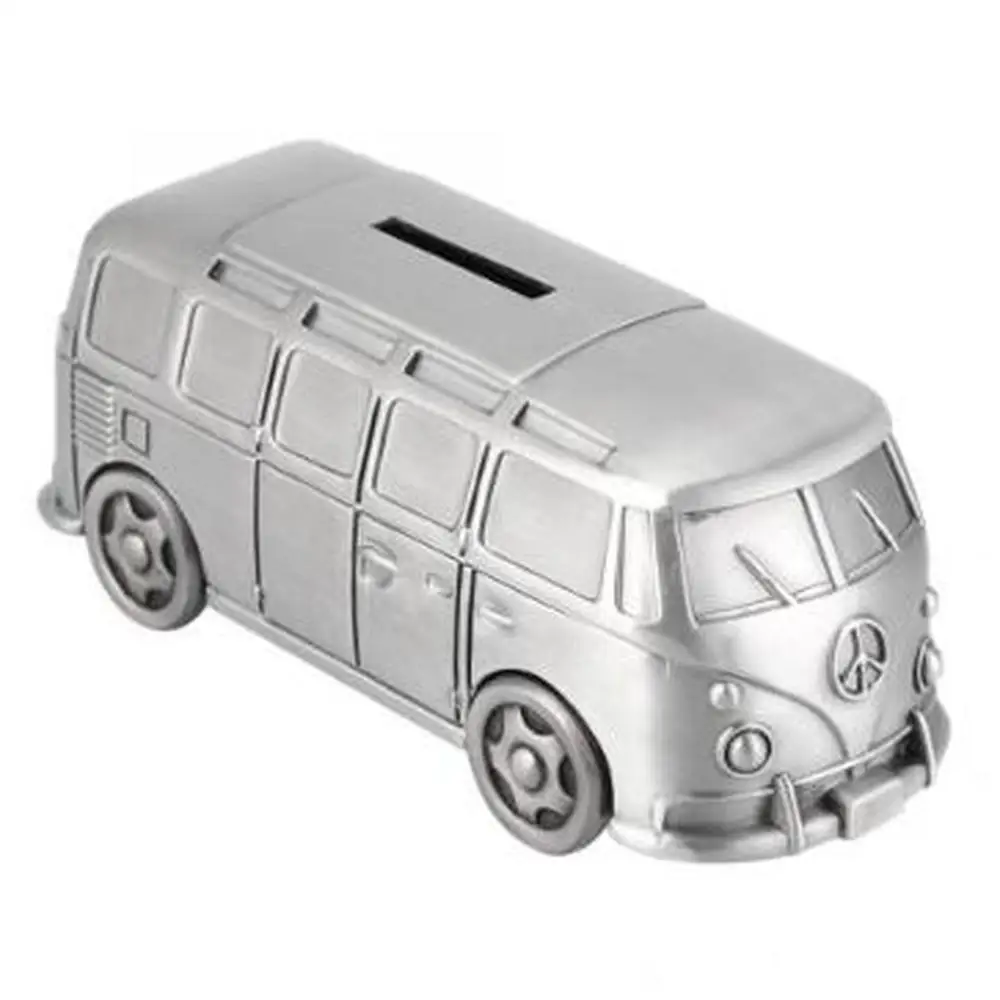 الرجعية المعادن الصبي ديناصور أصبع البنك لعبة سيارة عملة التوفير عيد ميلاد الحرفية هدية حافلة نموذج المال الآمن WF1021