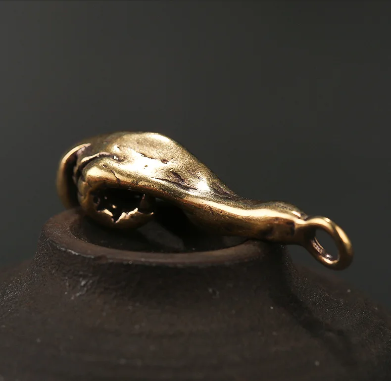 Vintage Brass handmade bird Claw Eagle Paw craft DIY ornament Miniature Fitting Keychain ring Pendant Accessories m089