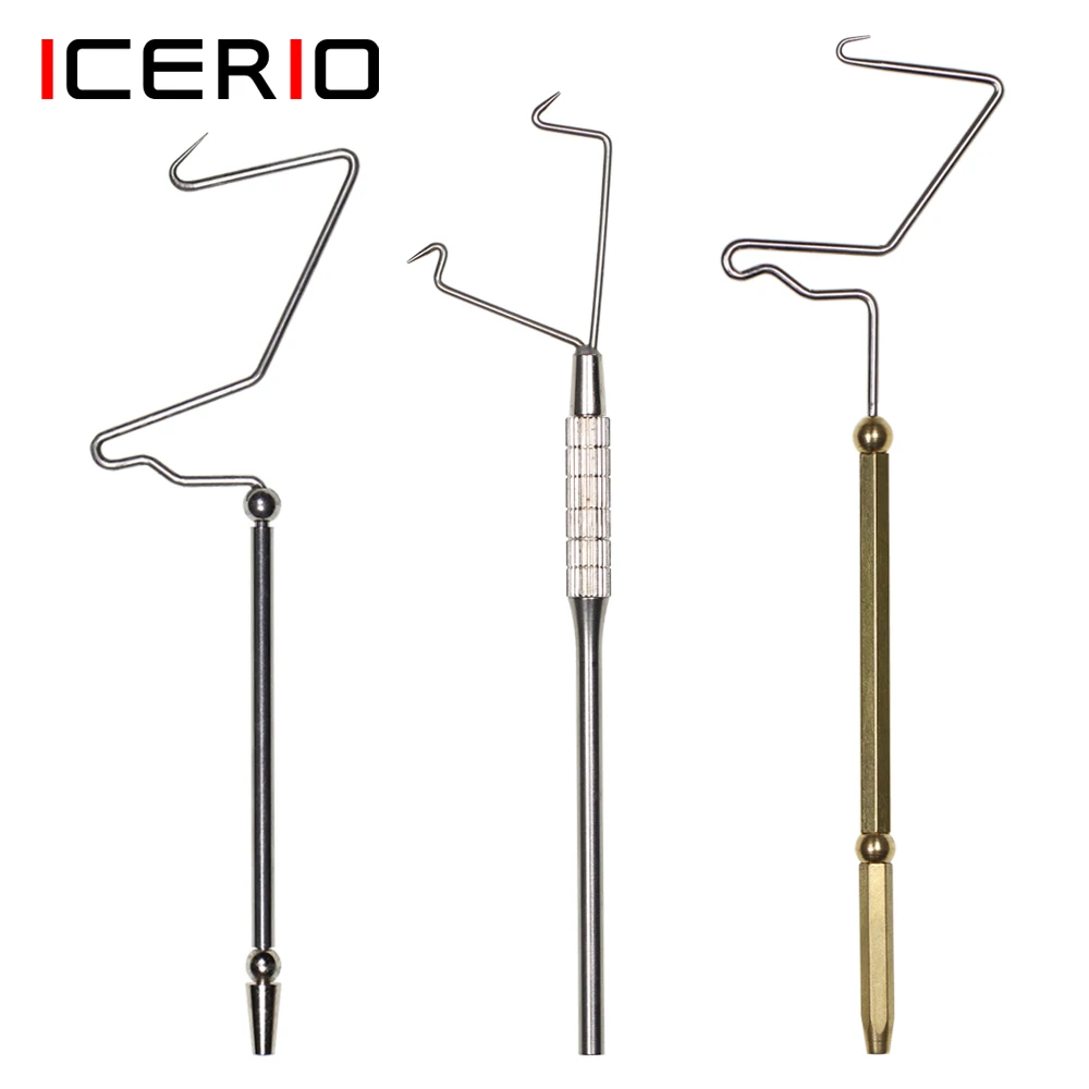 ICERIO Fly Tying Tools Hexagonal Brass Handle Stainless Steel Whip Finisher