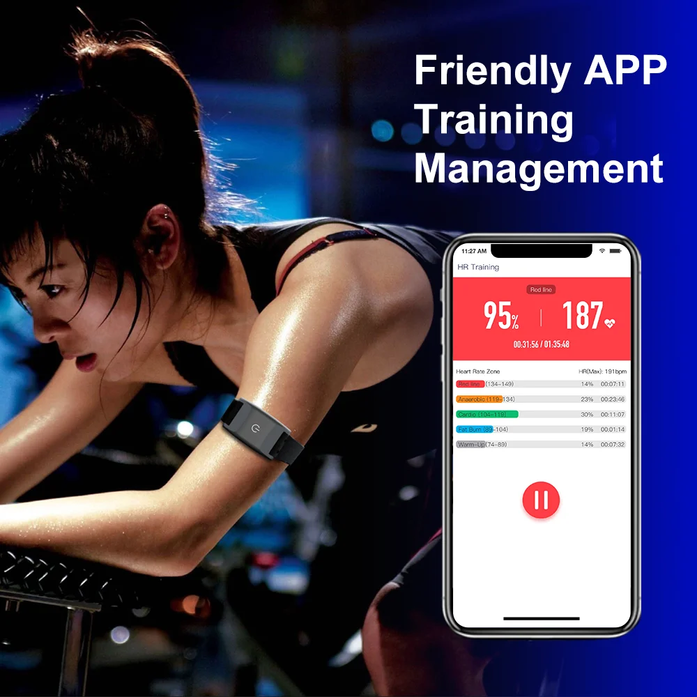 SHANREN BEAT15 Armband Heart Rate Monitor ANT+Bluetooth Cycling Indoor Training Optical Fitness HRM Sensor