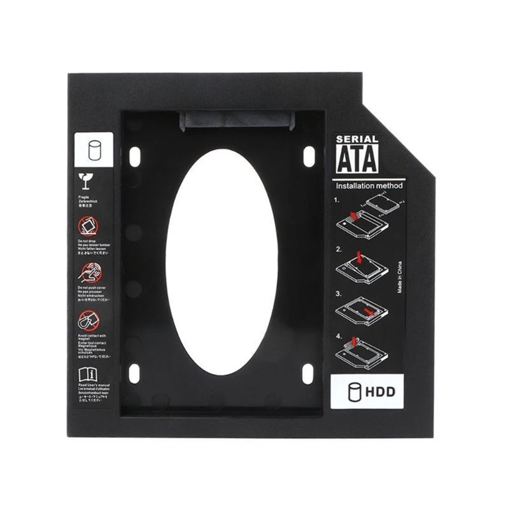 Carcasa de plástico para disco duro DVD, carcasa adaptadora de CD-ROM, HDD Caddy de 9,5mm, SATA 3,0, SSD de 2,5 pulgadas, novedad