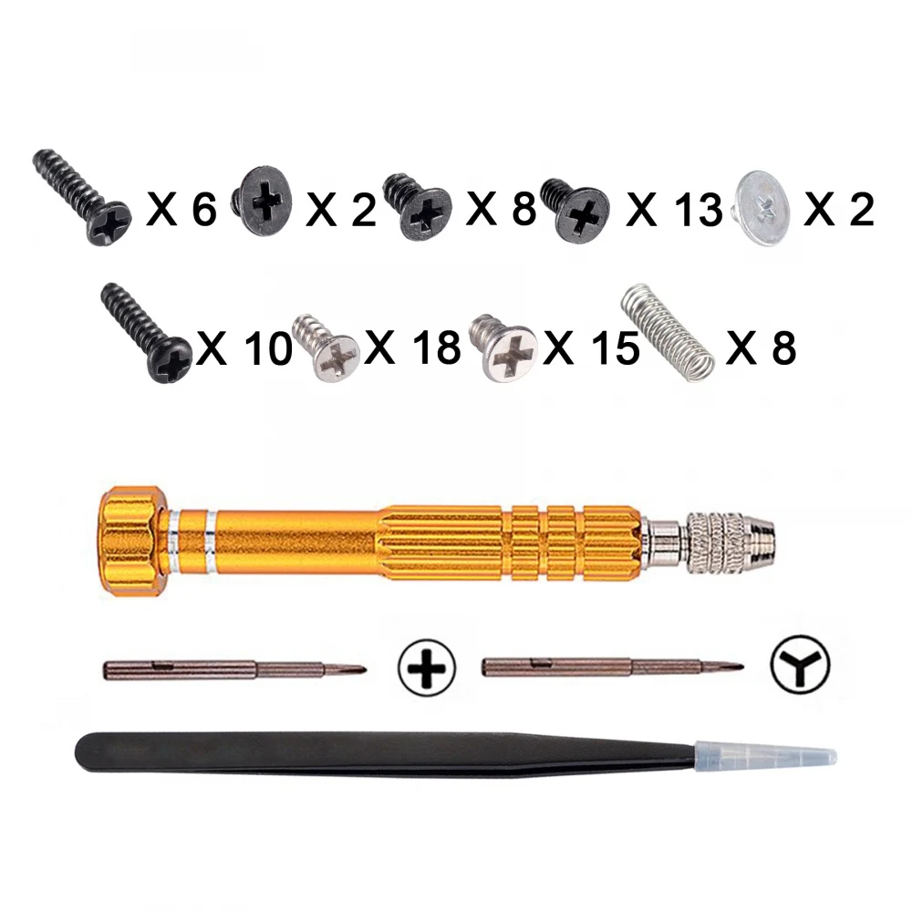 EXtremeRate 크로스 오프닝 스크루 드라이버 키트, 닌텐도 스위치 콘솔 조이콘용 조립 분해 도구 세트