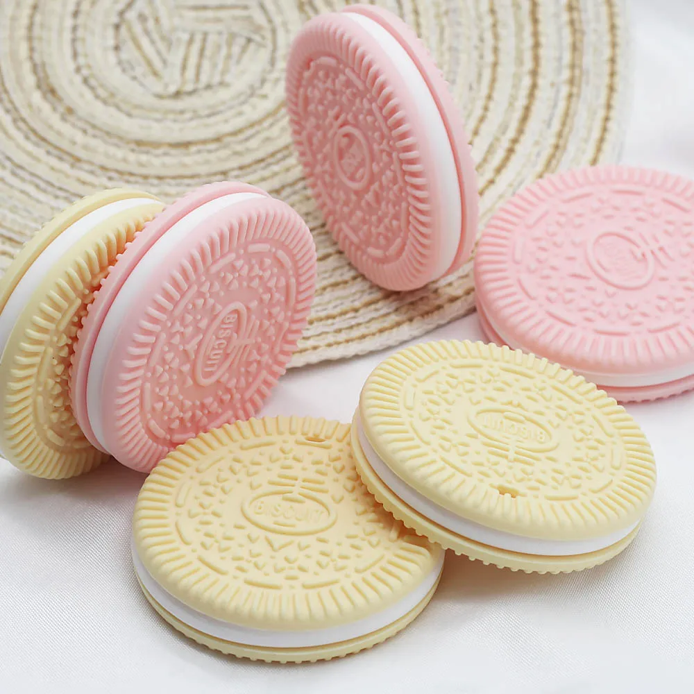 Cute-idea-Biscuits de dessin animé TeWindsor en silicone sans BPA pour bébé, jouet à mâcher de qualité alimentaire, collier de dentition bricolage,