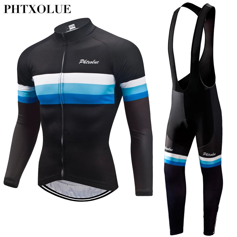 Phtxolue Pro Cycling Clothing Cycling Sets Bike uniform Autumn Men Cycling Jersey Set Road Bicycle Jerseys MTB Bicycle Wear