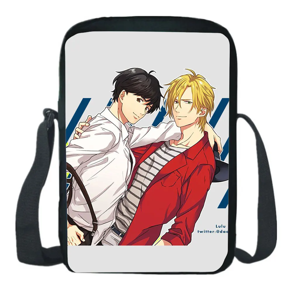 BANANA FISH cartoon shoulder bag canvas school bag Ash Lynx Cosplay Messenger Bag cartoon messenger bag school bag. Customize