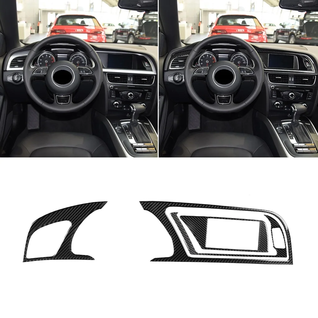 

Set Carbon Fiber Instrument Panel Cluster Meter Dashboard Trim Cover For Audi A4 B8 S4 RS4 A5 S5 RS5 Coupe Sport Back Cabriole